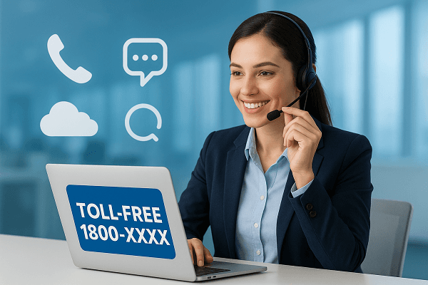 Toll free service illustration